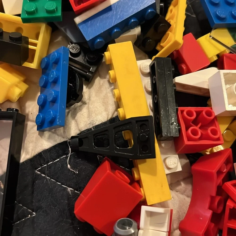 Vintage lot of legos motorcycle space doors windows more